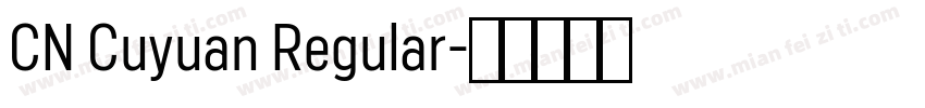 CN Cuyuan Regular字体转换